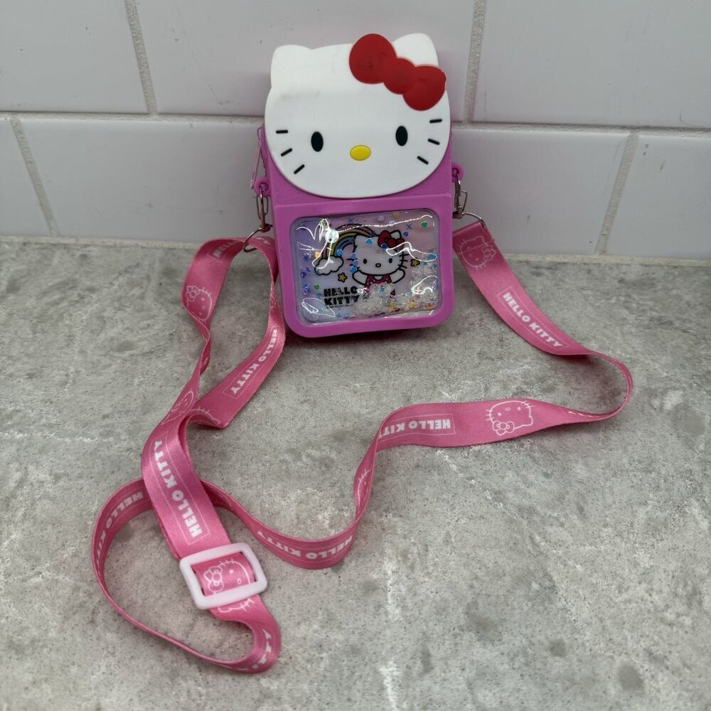 Hello Kitty small pink crossbody phone purse. New.